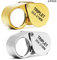 QiCheng&LYS Juwelier Eye Lupe 30 x 21 mm Glas Objektiv Lupe Lupe-für Home Work Shop Klassenzimmer Schmuck Münzen Briefmarken Armbanduhr erkennen Identifizieren von (Silber und Gold)