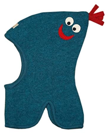 PICKAPOOH Kinder Zipfelmütze/Schlupfmütze Max Bio-Wollfleece, Türkis 52