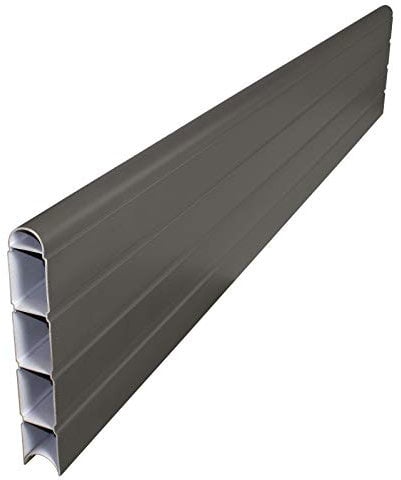 8' (2.4m) Graphite Grey Long Composite Fence Board Plastic Eco Fencing Panel Plank Gravel Board
