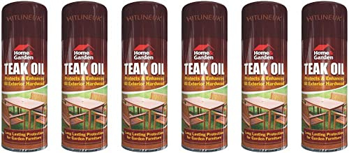 6 x 400ML Teak Oil Spray CAN Garden Furniture Hardwood HLU