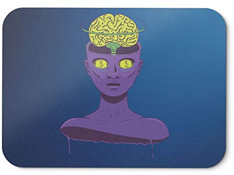 BLAK TEE Mindless Girl Mouse Pad 18 x 22 cm in 3 Colours Blue