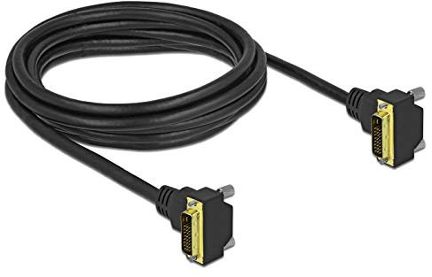 Delock Câble DVI 18+1 mâle coudé vers 18+1 mâle coudé 3 m