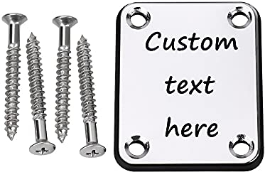 Dinikally Custom Electric Guitar Neck Plate Personalised Engraved Neck Plate for Electric Guitar, Electric Bass (sty1)