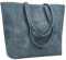 ANTONIO VALERIA Alexis Blue Hunter Leather Tote/Top Handle Shoulder Bag for Women