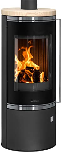 Oranier 5900 42 Arena 2.0 Kaminofen Stahl Schwarz mit Abdeckplatte Sandstein/A+