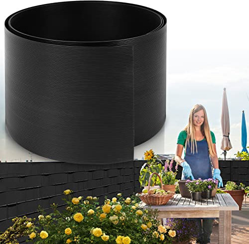 Fiqops 40x Sichtschutzstreifen Hart PVC für doppelstabmatten, Zaun-Sichtschutz, UV beständig wetterfester, einfach zu säubern, jeweils 2,53m x 19cm, Anthrazit