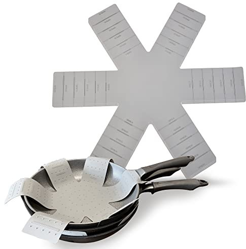 Pot and Pan Protectors for Stacking, Pot Pan Separators Cookware Protector 3 Pack, Dividers Anti-Slip Foldable for Multiple Sizes Pots and Pans Avoid to Scratching or Marring