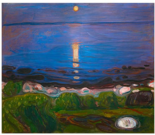 JUNIWORDS Poster, Edvard Munch, Sommernacht am Meeresstrand, 25 x 30 cm (3000756)