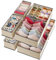 Lifewit Schrank Schublade Organizer Teiler für Unterwäsche, 8 Stücke, faltbare Kommode Organizer und Aufbewahrungsbehälter zur Aufbewahrung von Dessous, BHs, Unterwäsche, Khaki