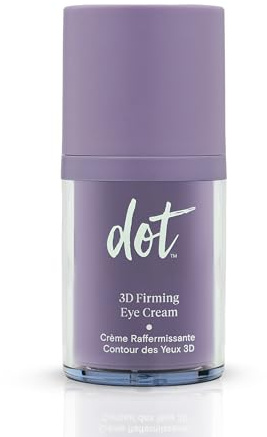 dot 3D firming Eye Cream - Hyaluronic Acid, Antioxidants with Feminage - Anti Wrinkle Cream, Lighten Dark Circles - For All Skin Types - Sulfate free - Travel Size - 1 oz