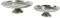 Schale 2er Set Servierplatte Servierschale Dekoschale Aluminium Silber Metall Modern, Deko Dekoration für Wohnzimmer, Badezimmer und Küche, Tischdeko Esstisch Hochzeit Weihnachten 18 und 25 cm
