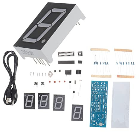 LIFKOME LED 2 Sätze DIY-Kit für Elektronik-Enthusiasten Single-Chip-Mikrocomputer-Uhr herrenuhren SCM LED-Digitaluhr scm DIY Uhr Anzahl elektronischer Bausatz einstellen Suite Digitaluhr