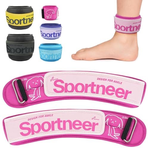 Sportneer Gewichtsmanschetten, Gewichtsmanschetten Fuß, 2 * 0,23kg/2 * 0,45kg/2 * 0,9kg/ 2 * 1,36kg /2 * 2,27kg Armgewichte Handgelenkgewichte Set, Laufgewichte für Hand- und Fußgelenke