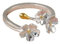 Yokawe Iris Ring für Damen, verstellbarer Blumenring, Iris-Motiv, Vintage-Stil, Schmuck für den täglichen Gebrauch, Abschlussball, Metall, Sekundärer Stein
