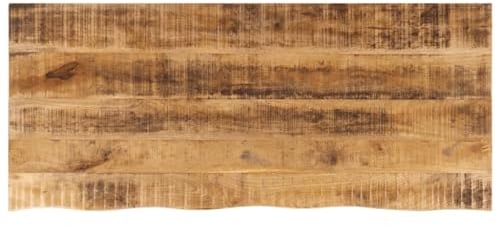 vidaXL Tischplatte, Holzplatte für Tisch Esstisch Couchtisch, Massivholzplatte Baumkante, Ersatztischplatte, 140x60x2,5cm Massivholz Raues Mangoholz