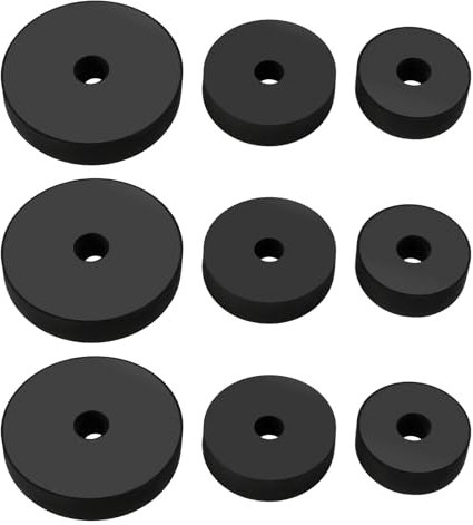 VGOL 30 Arandelas de Goma Mixtas para Grifos de Baño de 3/8 1/2 Y 3/4 Arandelas Planas de Goma para Tornillos Pernos Grifos Electrodomésticos Color Negro
