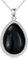 POPLYKE Schwarzer Turmalin Halskette für Frauen Sterling Silber Teardrop Halskette Schmuck Geschenk für Frauen (Schwarzer Turmalin)