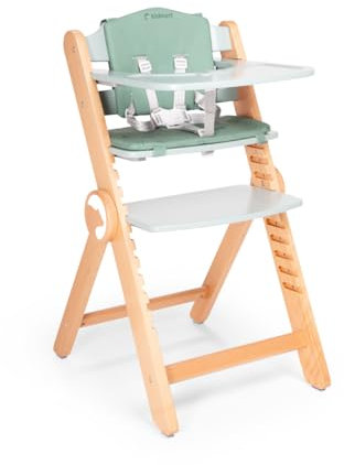 Kidnort Hochstuhl Klappbarer mit Tablett, mehrere Positionen, Drömmer, Grün