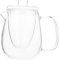 Warmhm Théière à eau bouillante petite théière avec infuseur théière avec chauffe-thé théière en verre bouilloire théière pour thé en feuilles Un verre Transparent