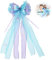 Qiimenguer Blau Lila Schleife Schultüte Mädchen，Schmetterling Schleife Schultüte für zurück zu Schule Dekorationen, Dekoration Zuckertüte Mädchen, Schultüte Mädchen(40cm*20cm