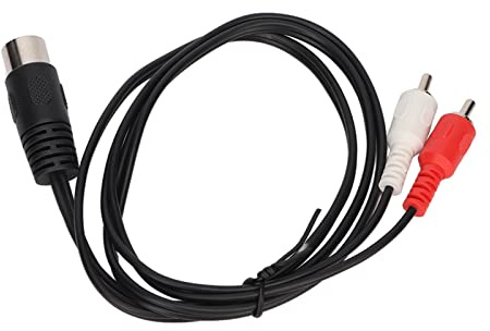 OEBUAFI Câble Flexible DIN 7 Broches vers Mâle avec Matériau PVC, Résistant aux Rayures, Longueur 1 M, Parfait pour les Systèmes Hi-Fi, Conception Plug and Play