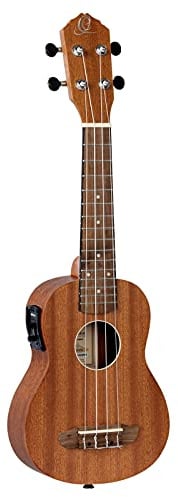 Ortega Guitars Sopran Ukulele elektro-akustisch - Timber Series - inklusive Deluxe Gigbag - Sapele/ Mahagoni (RFU10SE)