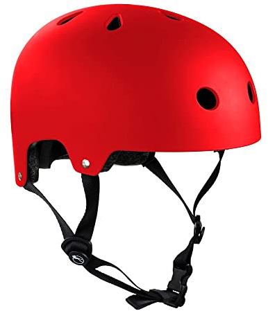 SFR Essentials Helmet | Easy-Fit Dual Sizing Padding Designed for Comfort and Protection | EPS Inner Core W High Impact ABS Outer Shell 11 Ventilation Holes For Roller Skating Skateboard Trick Scooter