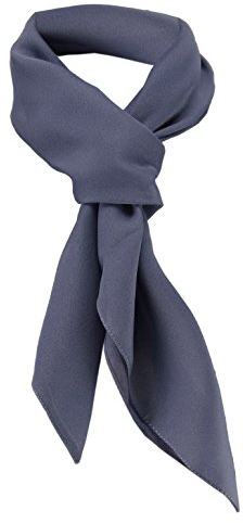 TigerTie Damen Chiffon Halstuch anthrazit grau dunkelgrau Uni Gr. 90 cm x 90 cm - Schal