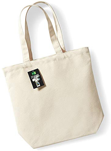 Westford Mill Fairtrade Cotton Camden Shopper, 39 x 28 x 13 cm, Natural