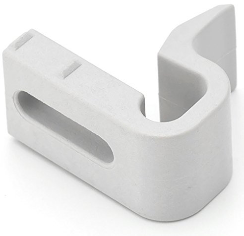 ShowerPart Bifold Central Shower Door Hinge/Clip LUX5, Overall Length 19.5mm by 3.8mm, Plastic, Shower Door Replacement Parts, 1x