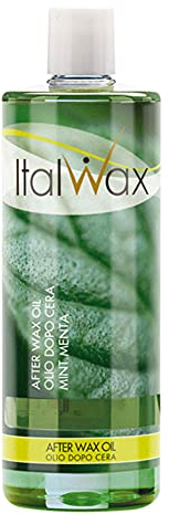 Italwax After Wax Pflegelotion - 500ml - Natürliches Pflanzenöl - Minze - Feuchtigkeitsspendend und entfernt Wachsrückstände