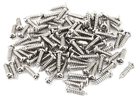 sourcingmap® 100 Stk M2,5 x 10 mm Edelstahl Kreuz Flachkopf Selbstschneidende Schrauben Bolzen de