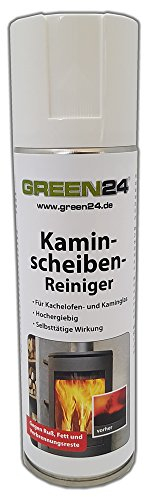PROFI Kaminscheiben-Reiniger Glasreiniger für Kachelofen und Kamin. GREEN24 Schaum Spray gegen Ruß, Fett und Verbrennungsreste. Hochergiebig und mit selbsttätiger Wirkung.