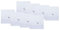 Retreez 8-teiliges Herren-Taschentücher aus reiner Baumwolle mit Initialen-Monogrammierung Gr. Einheitsgröße, Initiale L, Weiß