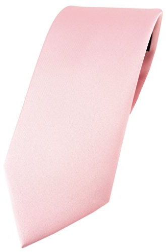 TigerTie Herren Krawatte – Klassische 7,5 cm Krawatte in rosa einfarbigem Design, ideal für Geschäftstermine, festliche Anlässe und die Freizeit