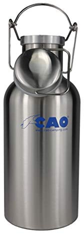 C.A.O. - Bouteilles bouchon canette 1,6 litres en Inox - Couleur Gris inox - Hauteur 27 cm - Diamètre ø 10,6 cm