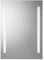 Croydex Horton Bathroom LED Mirror Battery Operated, Easy to Install, All Fittings Included, with Two LED Light Strips, Button Power Switch, 70x50cm, Silver