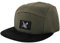 Blackskies® Port Louis 5-Panel Cap Wildlederschirm aus Kunstleder Unisex Baseball Mütze Olive Grün