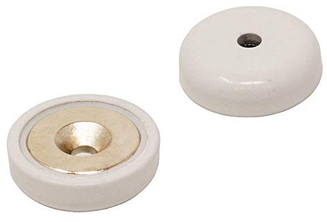 Weiß Ein Typ Neodym Pot Magnet Für Kunst, Kunsthandwerk, Modellherstellung - 32 Mm Durchmesser - Pack Von 40