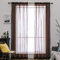MIULEE 2er Set Voile Vorhang Transparente Gardine aus Voile Polyester Stangendurchzug Transparent Wohnzimmer Luftig Dekoschal für Schlafzimmer Kaffee 245 x 140cm (H x B), Rod Pocket
