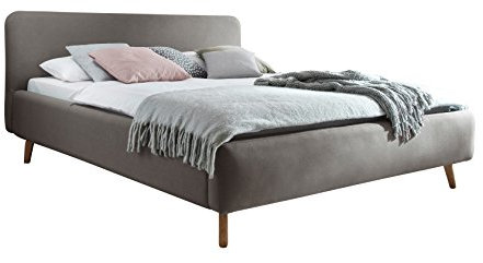 sette notti Mattis Polsterbett, Stoffbezug 100% Polyester, Taupe, Einzel