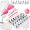 FOKULUNDA Röhrenspitzen Set 83 Teile Tortendeko Set Kuchen Kuchen Zuckerguss Düsen Blumen Form Spritzbeutel