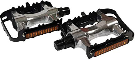 VDP 1 Paar Silber - Trekking Pedale - Fahrradpedalen Set - MTB Pedale alu - Fahrrad Pedalen Set - Pedale für Fahrrad rutschfest (MTB/Trekking)