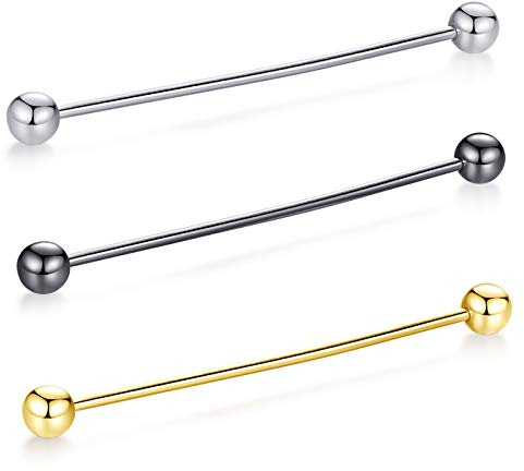 HONEY BEAR 3 Stück Set Kragen Bar Pins Kragennadel Herren Hemd | Collar Pin, Kupfer, für Hemden, Business Hochzeit,Langzeitfarbbehalten und langlebig，mit box
