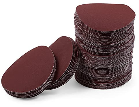 LEONTOOL Sanding Discs 3 Inch 320 Grit Hook and Loop Sandpaper 100Pcs Sanding Pad NO-Hole Aluminum Oxide Random Orbital Sander