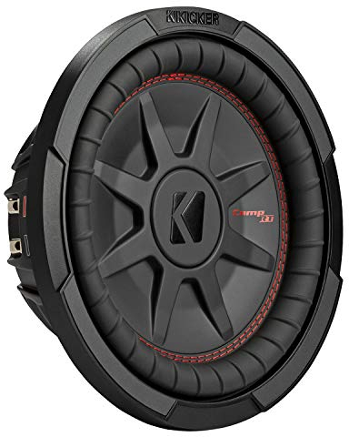 KICKER 48CWRT102 CompRT Subwoofer de 10 pulgadas, DVC, 2 ohmios