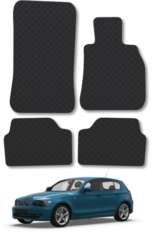 Compatible with BMW 1 Series (2004-2011) [Hatchback] 3mm Rubber Car Mats | Tailored Fit Durable Floor Mats Full Coverage Protection Waterproof Accessories Easy Clean Anti Slip Made in the UK