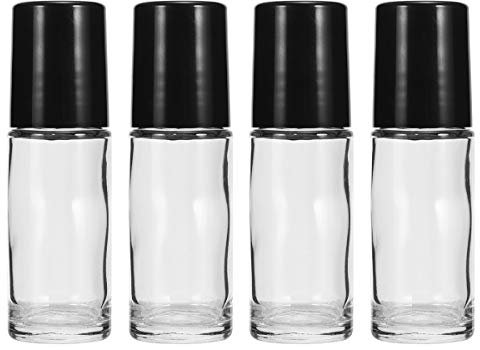 Flasche 4 Stück 30 Ml Roll-on Leere Flaschen Auslaufsicher Reisegröße Unterverpackung Für Syntheseöle Schwarz