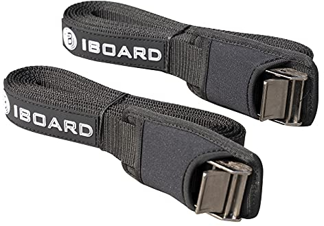 iBoard Spanngurt Cargo Spanngurt Dachträgergurt 2 Pack für Surfboard Kajak Paddleboard 12.5FT Lang Schwarz
