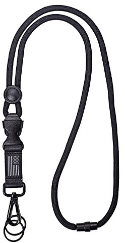 WEDSA 2021 New Heavy Duty Us Flag C4 Lanyard Langlebiges rundes Lanyard mit Sicherheitsschnalle und STU #0521-China,SCHWARZ